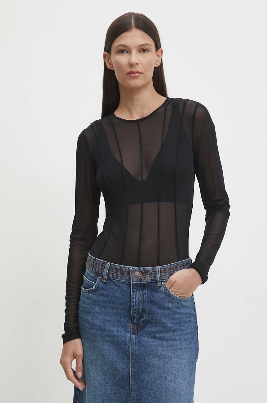 Bodi Remain Bodysuit With Cutlines za žene, boja: crna, bez uzorka, 501946100