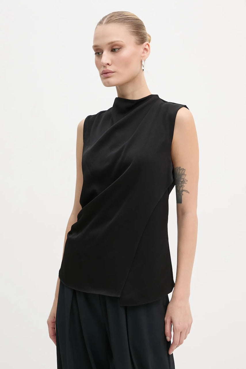 Bluza A.L.C. Amira za žene, boja: crna, bez uzorka, 5TOPS01684