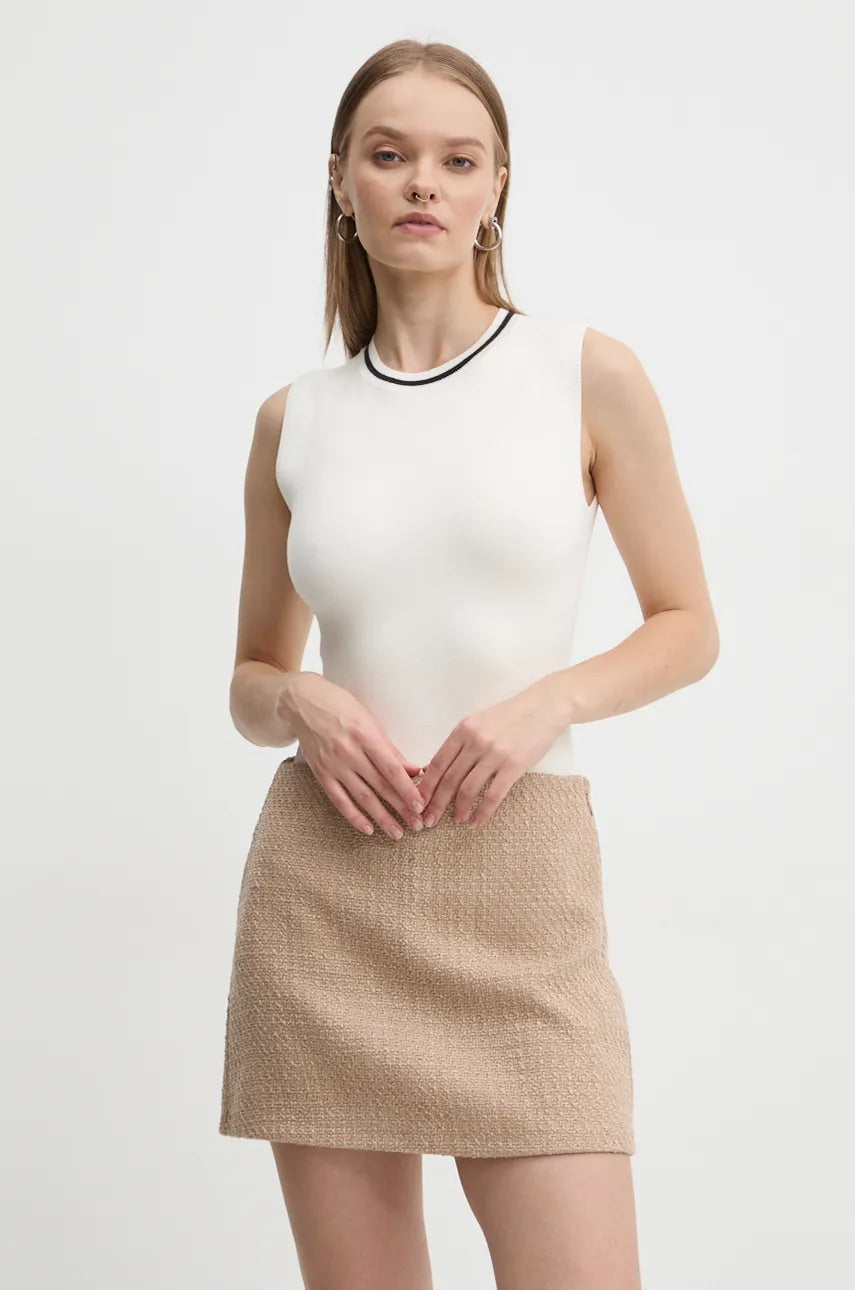 Bodi Abercrombie & Fitch za žene, boja: bež, topli, KI150-4240