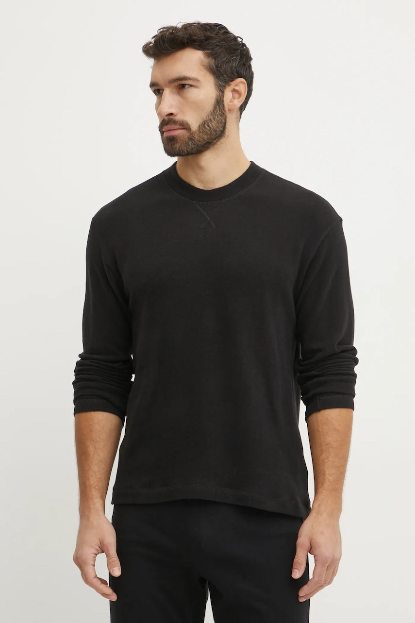 Pulover za spanje United Colors of Benetton moški, črna barva, 3Q414M01T