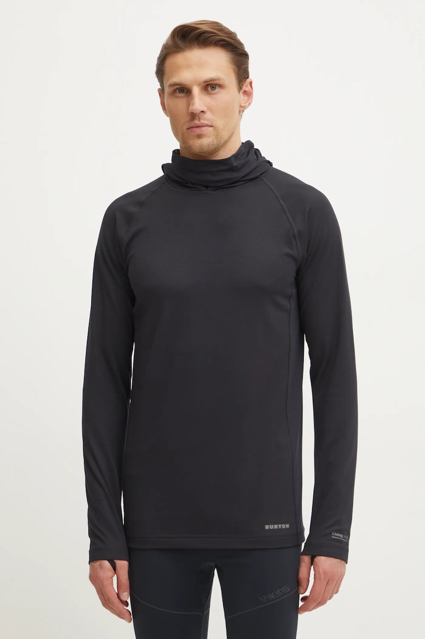 Funkcionalna majica dugih rukava Burton Midweight X Base Layer Long Neck Hoodie boja: crna, 222011