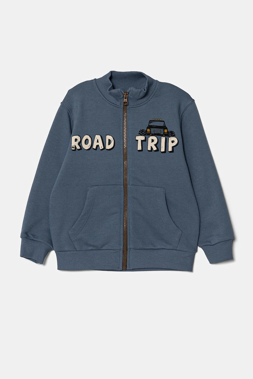 Dječja dukserica United Colors of Benetton boja: ljubičasta, s tiskom, 3PANG503L