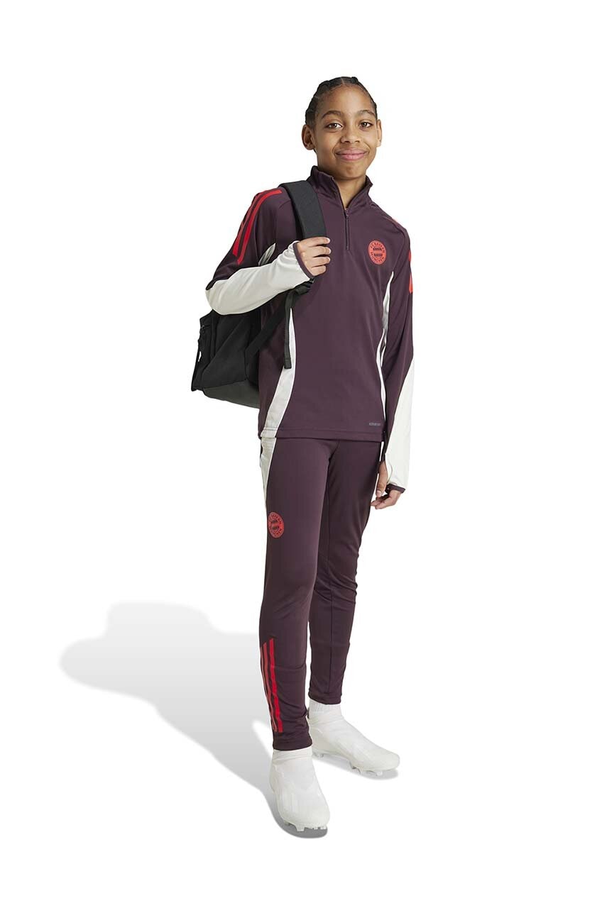 Otroški pulover adidas Performance FCB TR TOPY bordo barva, IS9930