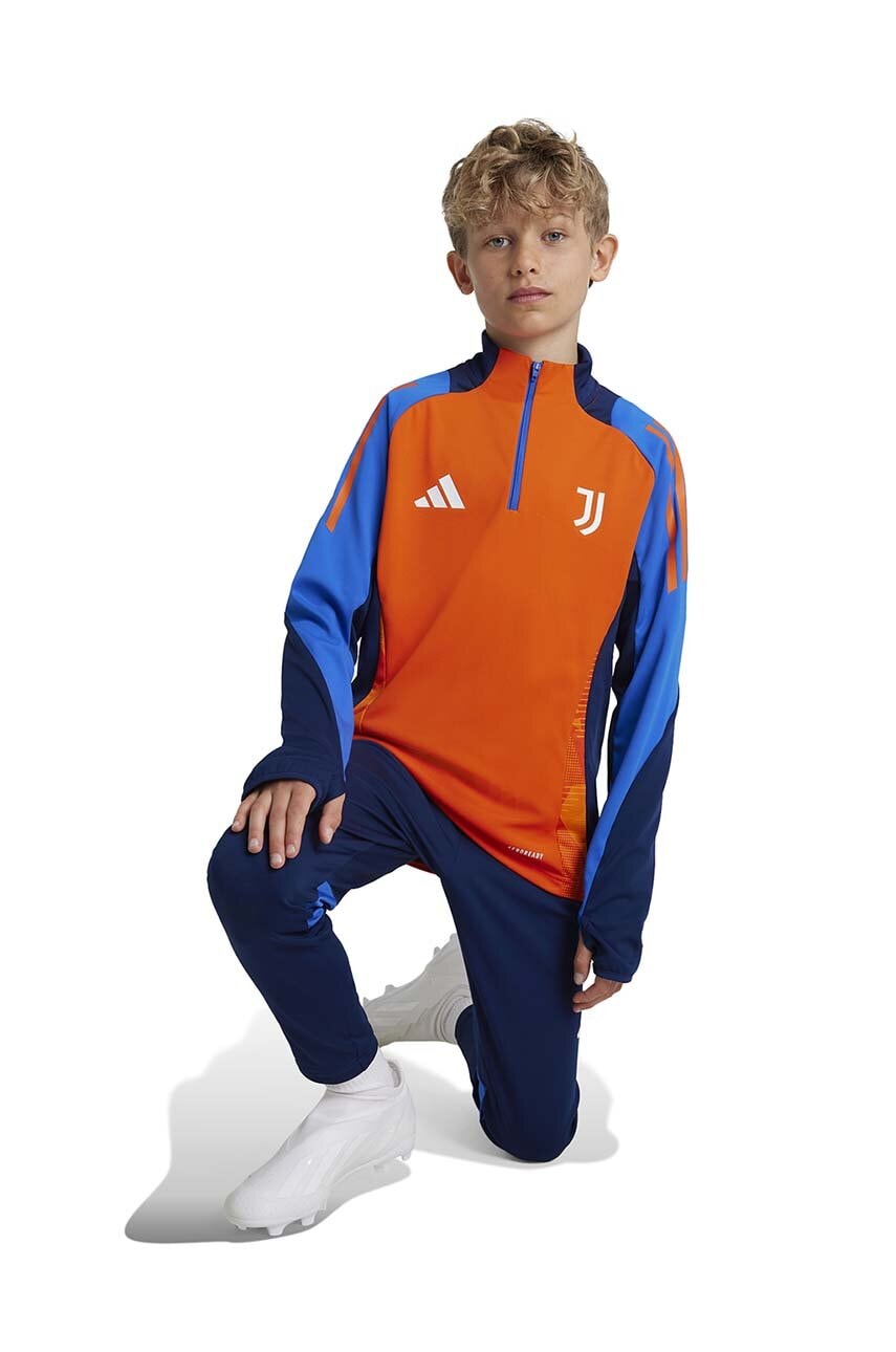 Otroška dolga majica adidas Performance JUVE TR TOPY oranžna barva, IS5817