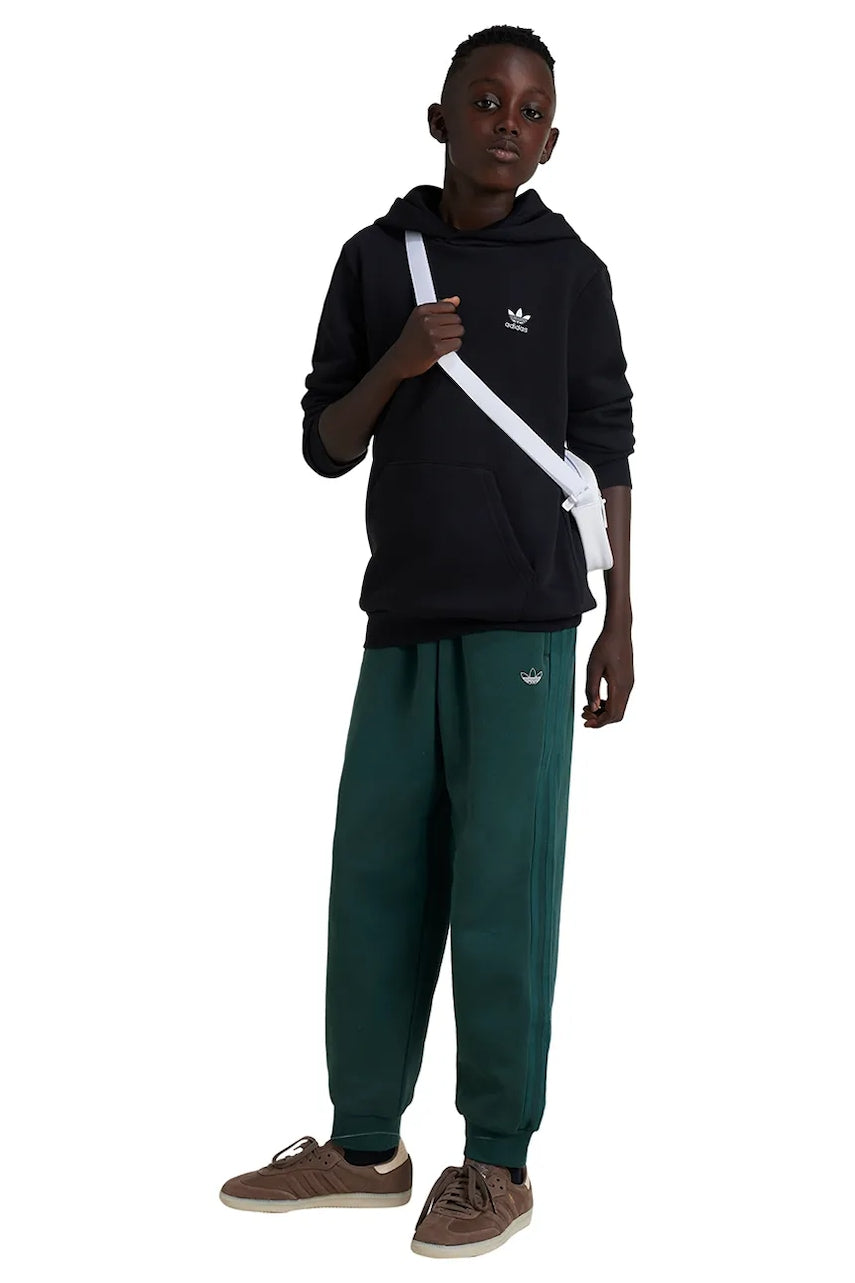 Otroški pulover adidas Originals HOODIE črna barva, s kapuco, IW3500