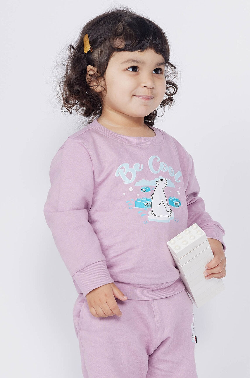 Dječja pamučna dukserica Lego LWSCOPE 600 boja: ljubičasta, s tiskom, 12011361