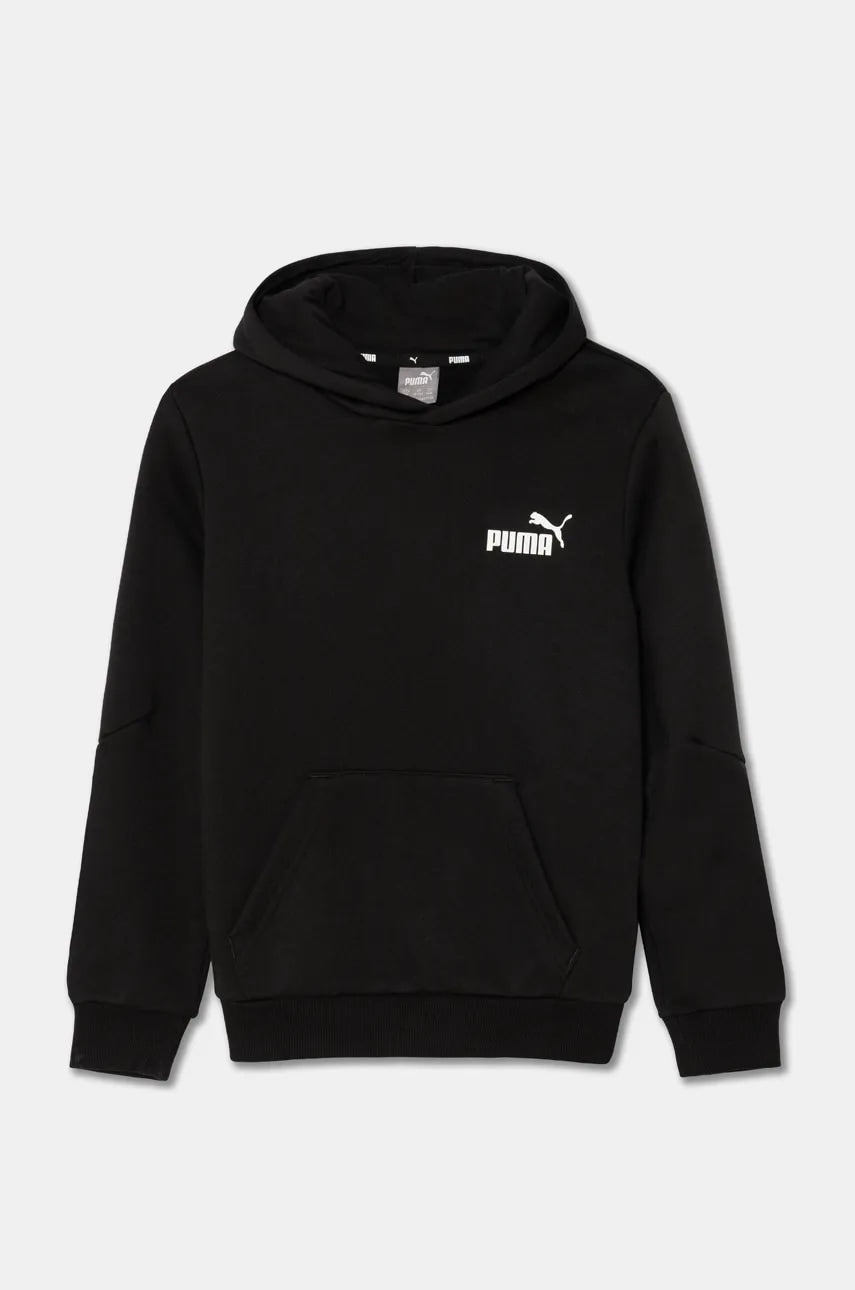Otroški pulover Puma ESS Tape Hoodie črna barva, s kapuco, 848818
