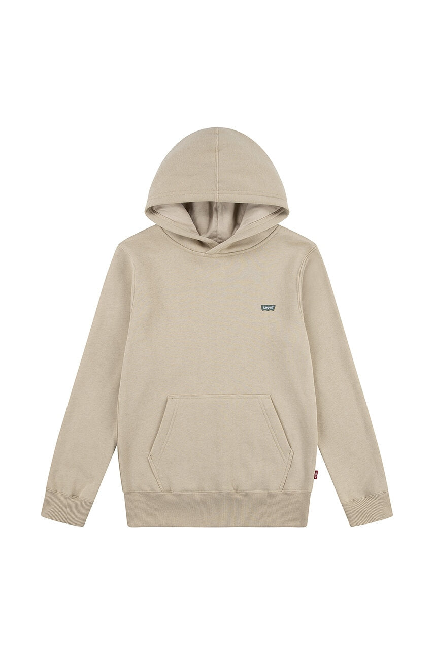 Dječja dukserica Levi's MINI BATWING HOODIE boja: bež, s kapuljačom, bez uzorka, 8EL452