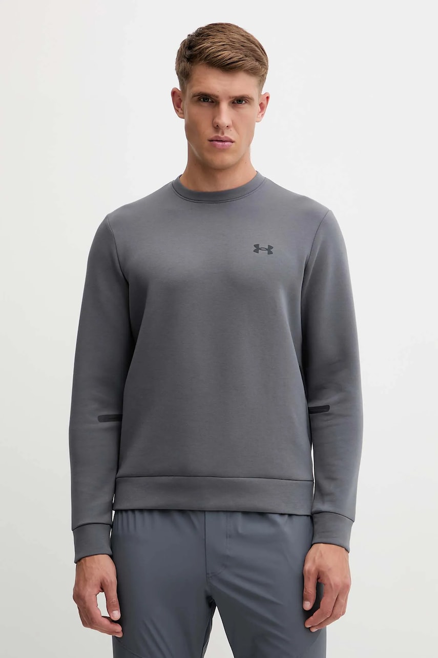 Dukserica Under Armour Unstoppable Fleece Crew boja: crna, s tiskom, 1389351