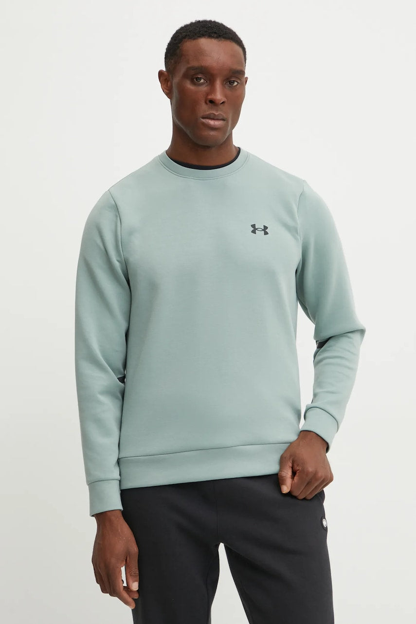 Pulover Under Armour Unstoppable Fleece Crew moška, zelena barva, 1389351