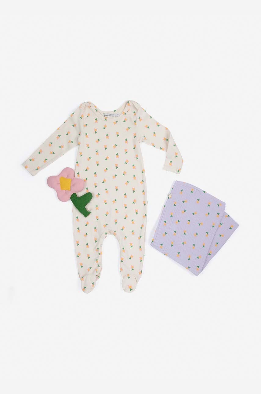 Bombažen pajac za dojenčka Bobo Choses Pansy Flower 224AB105