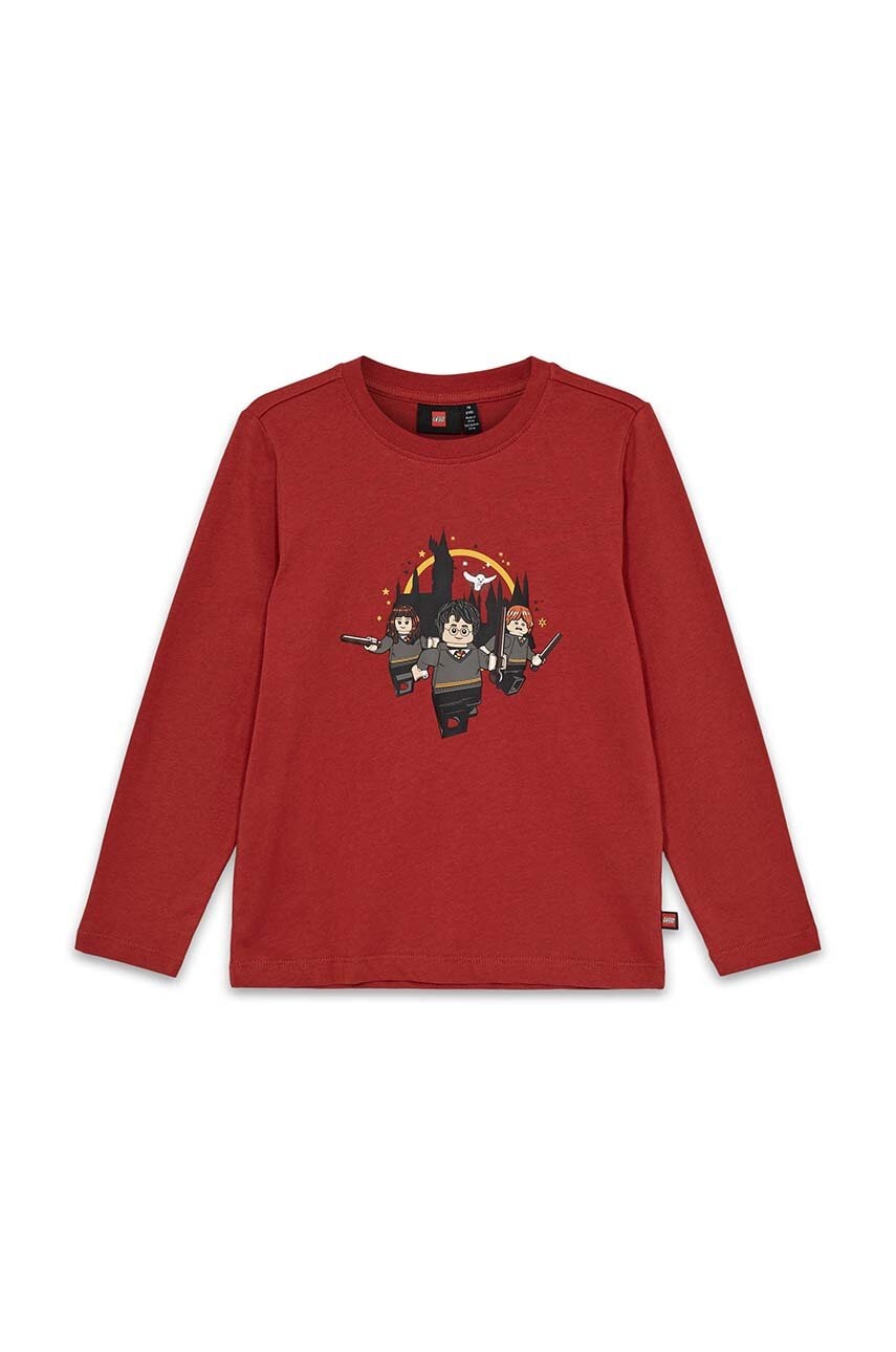 Dječja majica dugih rukava Lego LWTANO 708 boja: bordo, s tiskom, 12011291