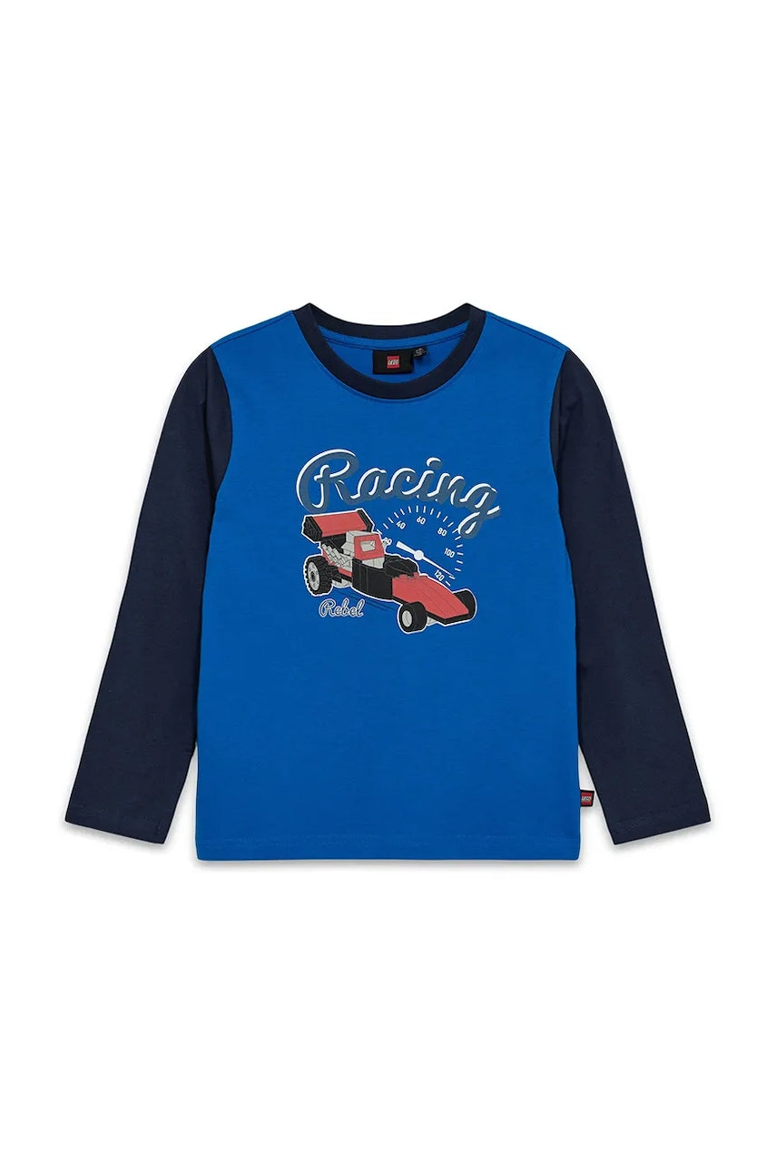 Dječja pamučna majica dugih rukava Lego LWTANO 710 boja: tamno plava, s tiskom, 12011354