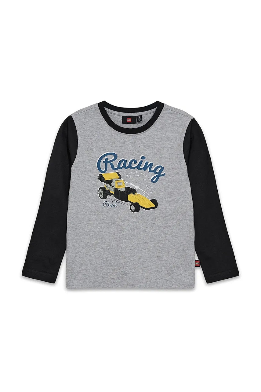 Dječja pamučna majica dugih rukava Lego LWTANO 710 boja: crna, s tiskom, 12011354