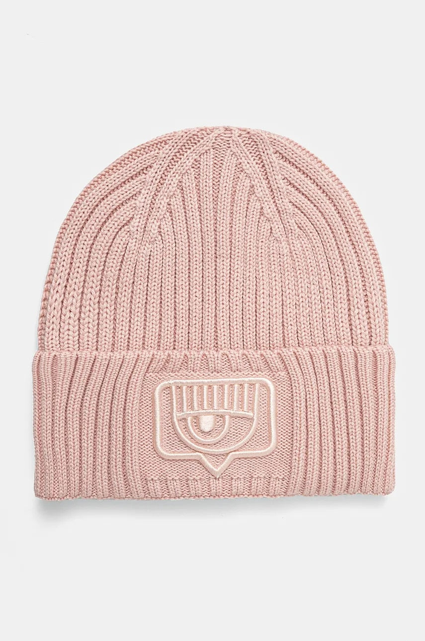 Kapa s dodatkom vune Chiara Ferragni boja: ružičasta, od tanke pletenine, 77SBZK33