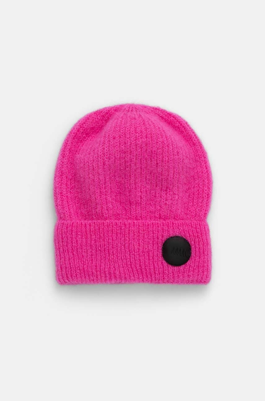 Vunena kapa MMC STUDIO PL ELITESMART boja: ružičasta, od tanke pletenine, vunena, ELITESMART