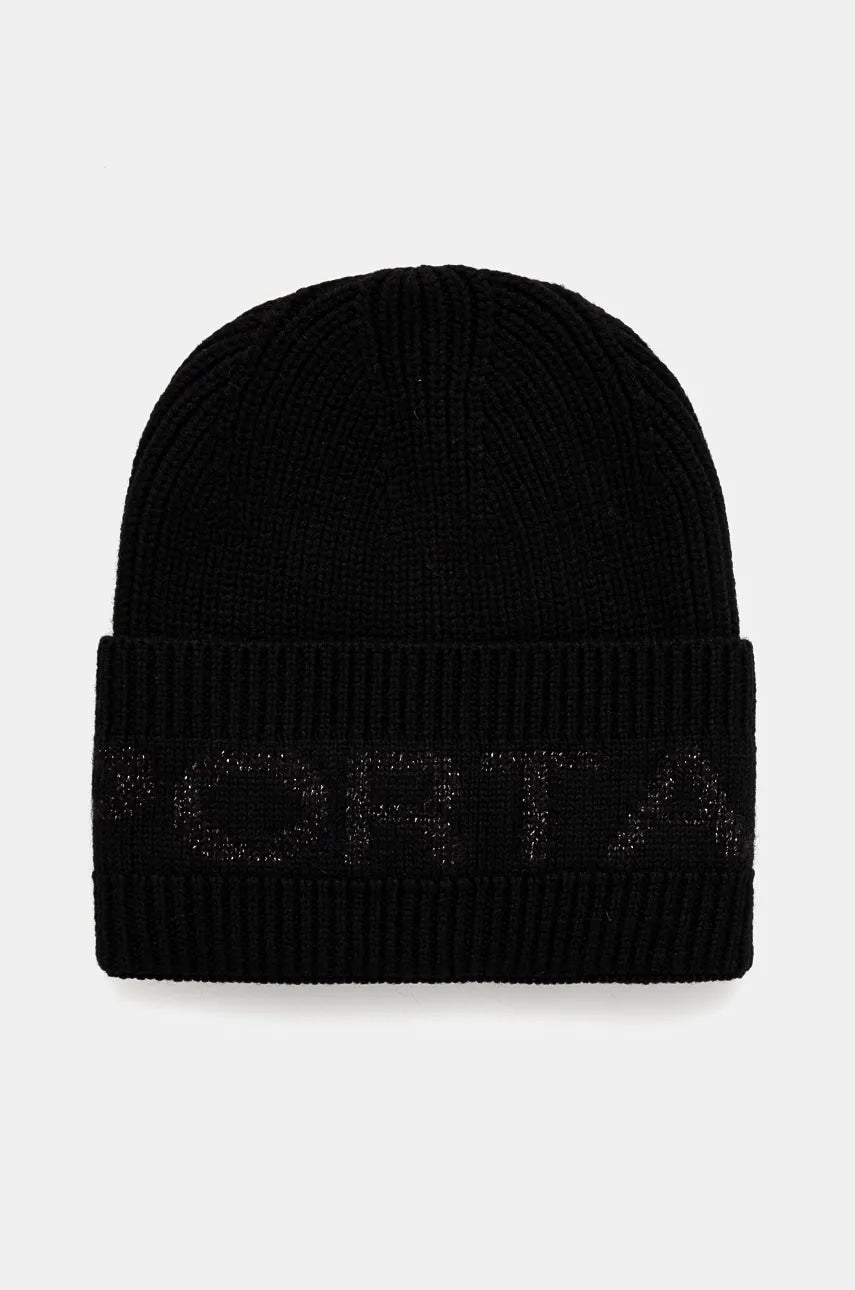 Vunena kapa Sportalm boja: crna, od tanke pletenine, vunena, 1819809716