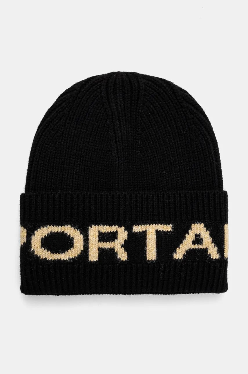 Vunena kapa Sportalm boja: crna, od tanke pletenine, vunena, 1819809716