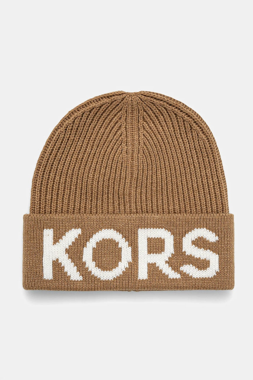 Kapa s dodatkom vune MICHAEL Michael Kors boja: smeđa, od tanke pletenine, 539875