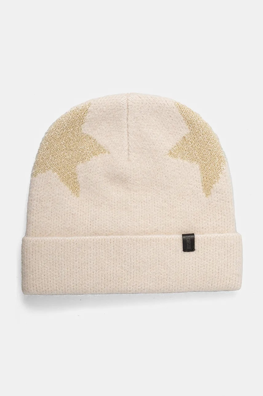 Kapa s dodatkom vune AllSaints boja: bež, od tanke pletenine, 29AS101574