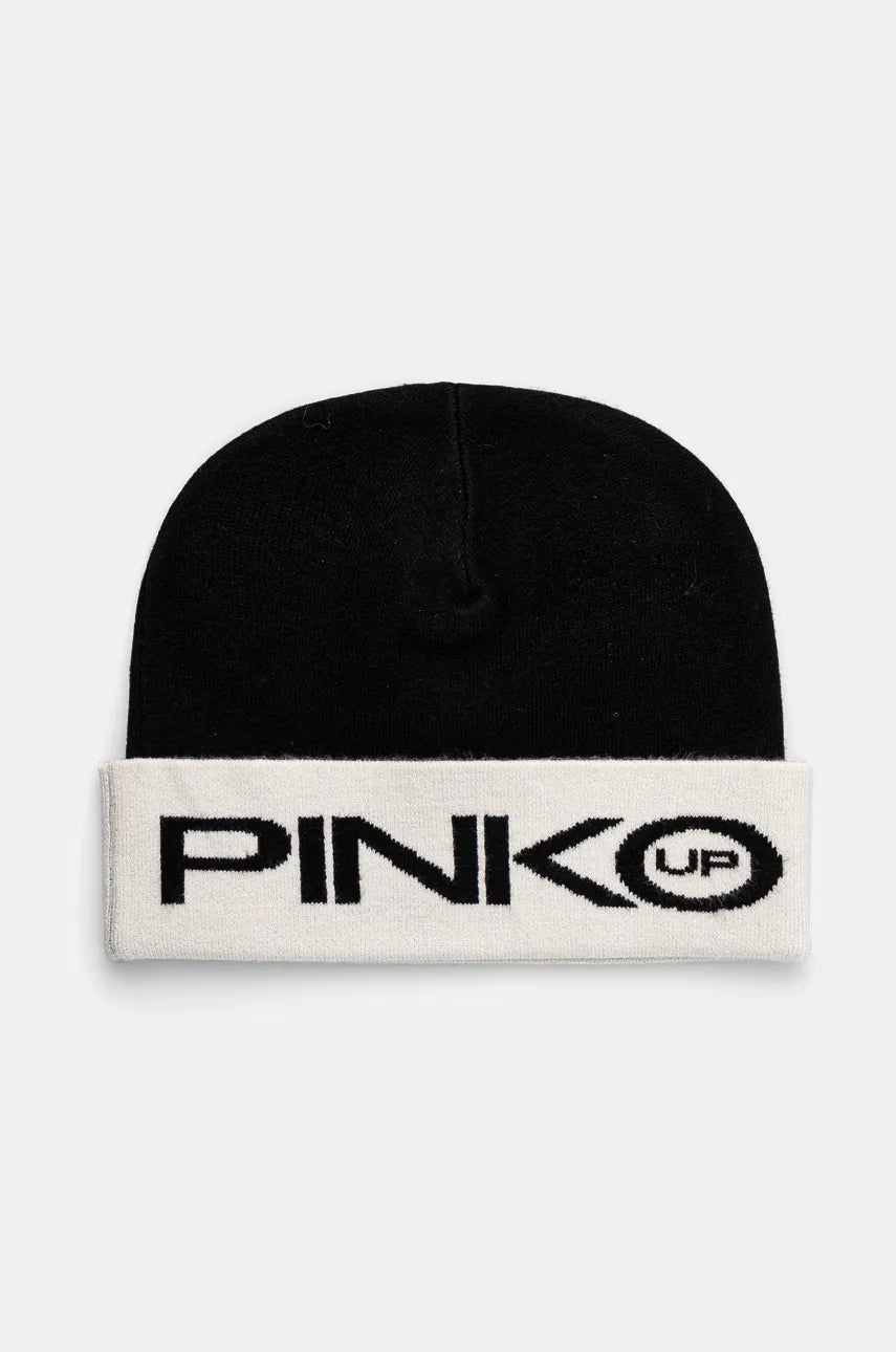 Dječja kapa Pinko Up boja: crna, od tanke pletenine, F4PIJGHT097