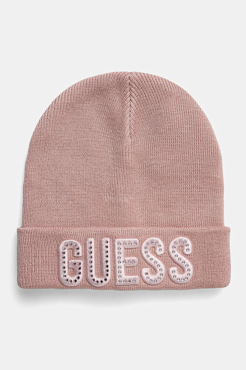 Dječja kapa Guess boja: ružičasta, od tanke pletenine, A0BZ01 Z2QQ0