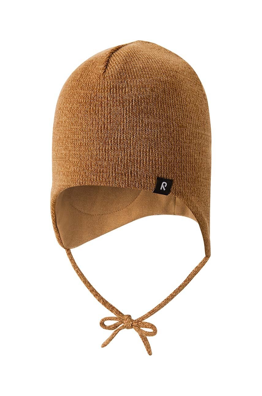 Dječja kapa Reima Latvat boja: smeđa, od tanke pletenine, pamučna, 5300284A
