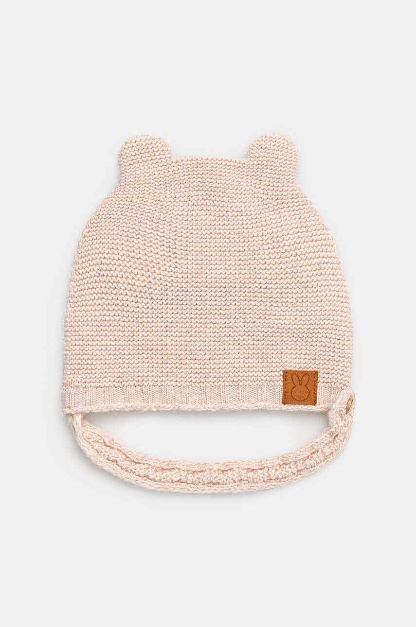 Dječja kapa s dodatkom vune United Colors of Benetton boja: bež, od tanke pletenine, 1032AA004