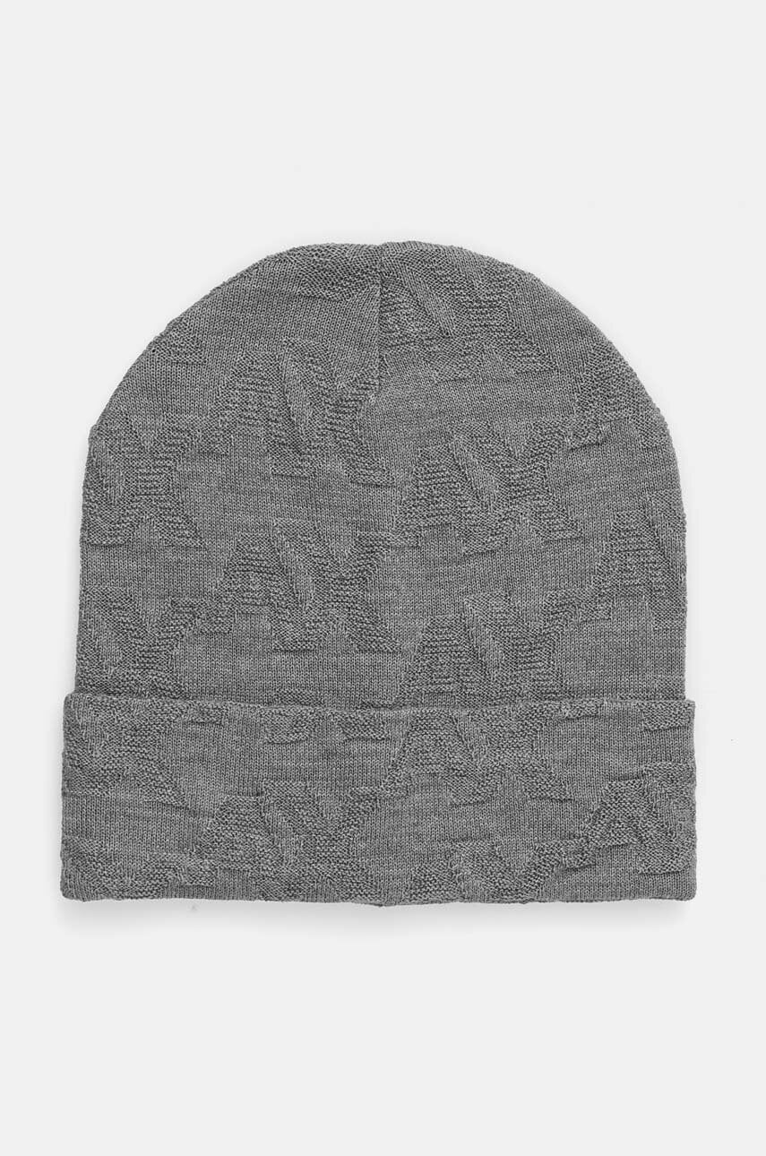 Vunena kapa Armani Exchange boja: siva, od tanke pletenine, vunena, 954661 4F301