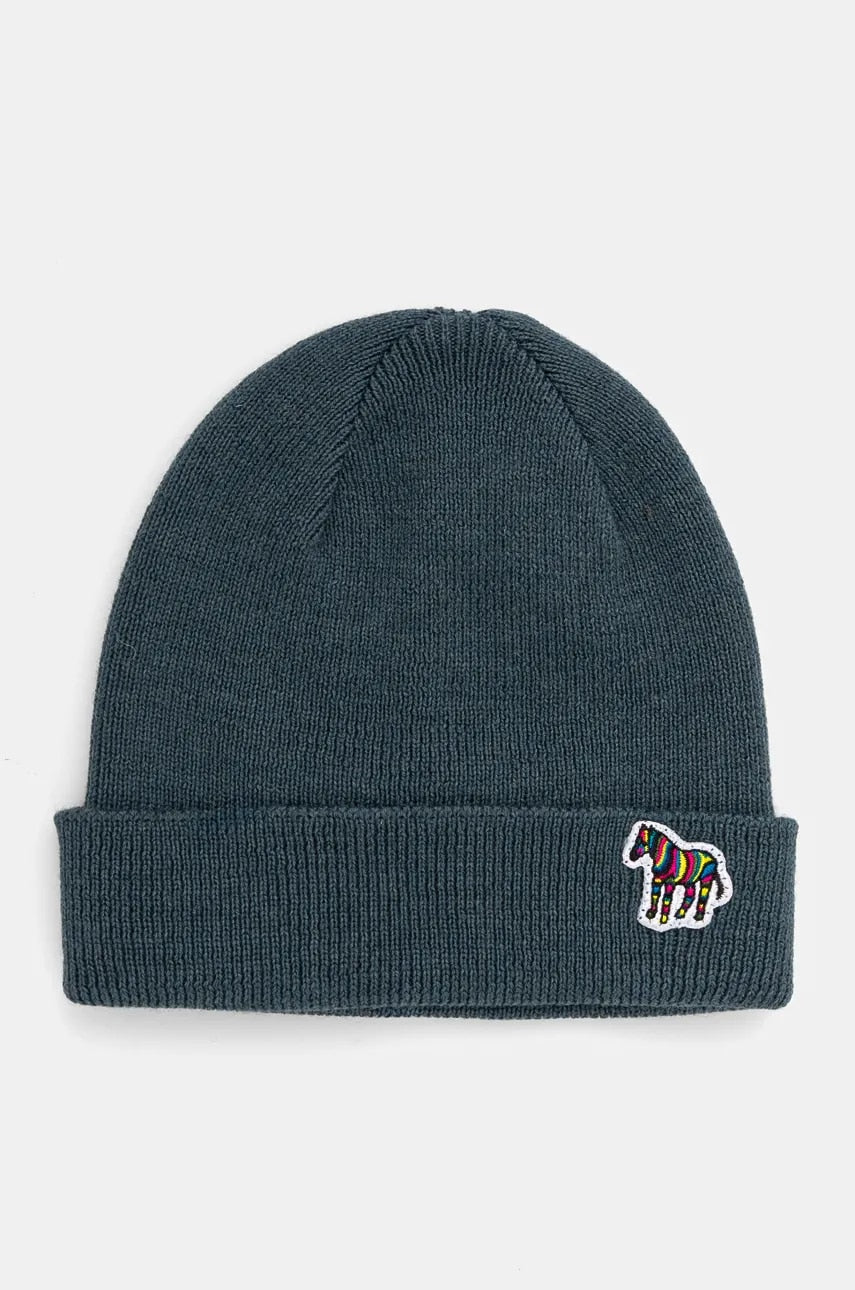 Vunena kapa PS Paul Smith boja: zelena, od tanke pletenine, vunena, M2A.383MK.NZEBRA