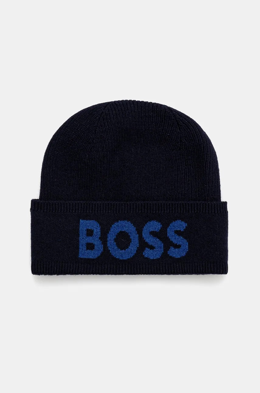 Kapa s dodatkom vune BOSS boja: tamno plava, od tanke pletenine, 50524348