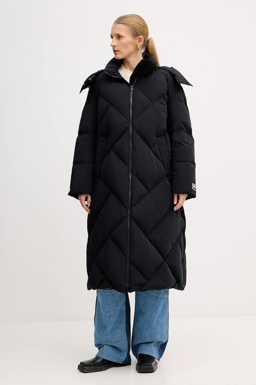 Puhovka Kenzo Long Down Jacket ženska, črna barva, FE62OU1229NH.99