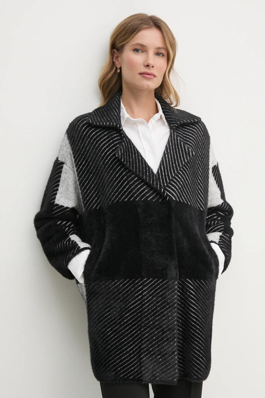 Kardigan Sandro Ferrone za žene, boja: crna, topli, SFS87YBEGIO