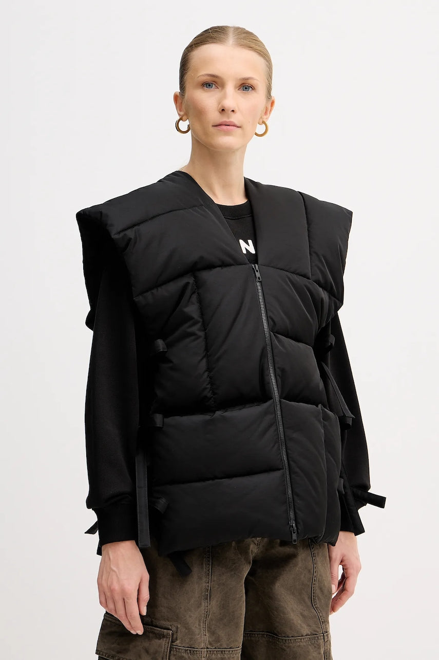 Brezrokavnik Kenzo Sleeveless Puffer Jacket ženski, črna barva, FE62OU1269CE.99