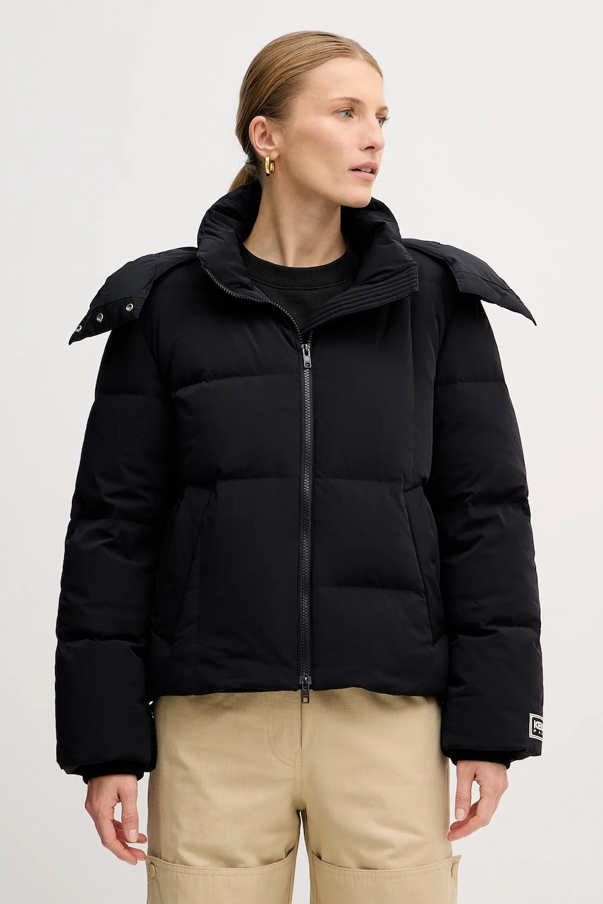 Jakna Kenzo Regular Puffer Jacket ženska, črna barva, FE62OU1259NH.99