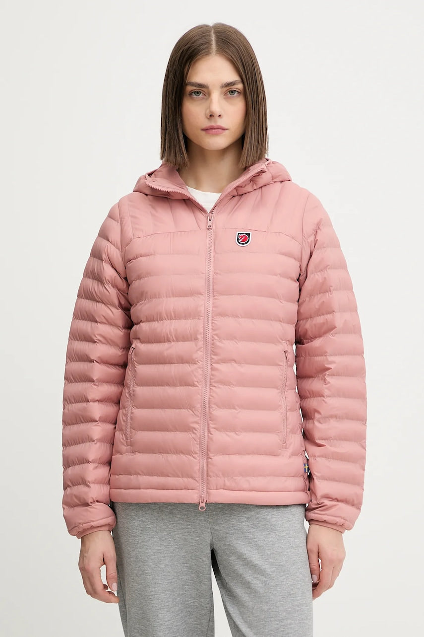 Jakna Fjallraven Expedition Latt Hoodie W za žene, boja: ružičasta, za prijelazno razdoblje, F86120.300