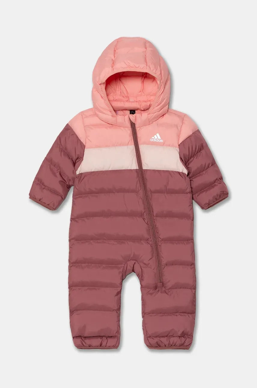 Otroški kombinezon adidas I SNOWSUIT roza barva, IX3248