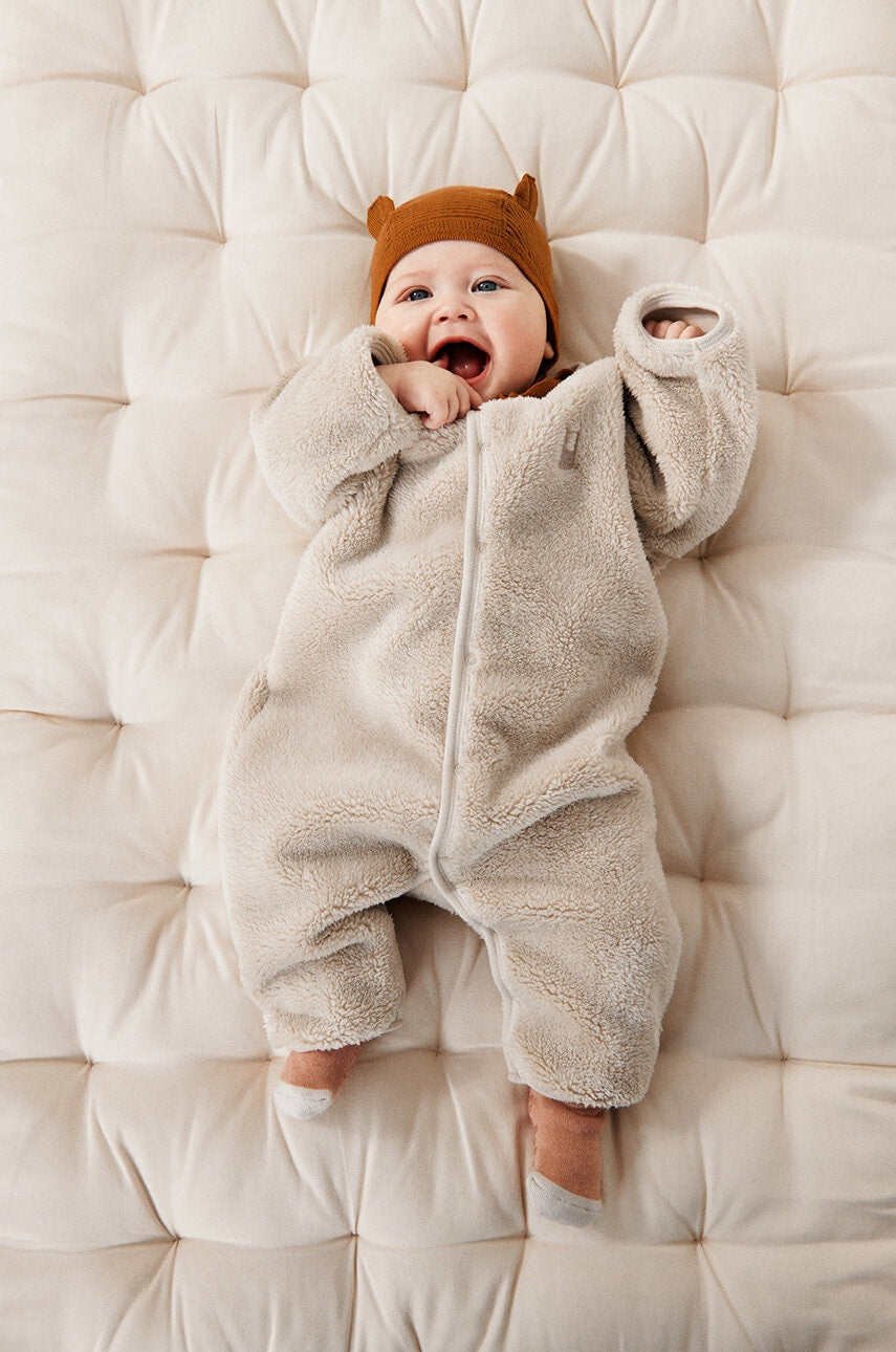 Kombinezon za bebe Liewood Bailey Baby Pile Jumpsuit boja: bež, LW19189