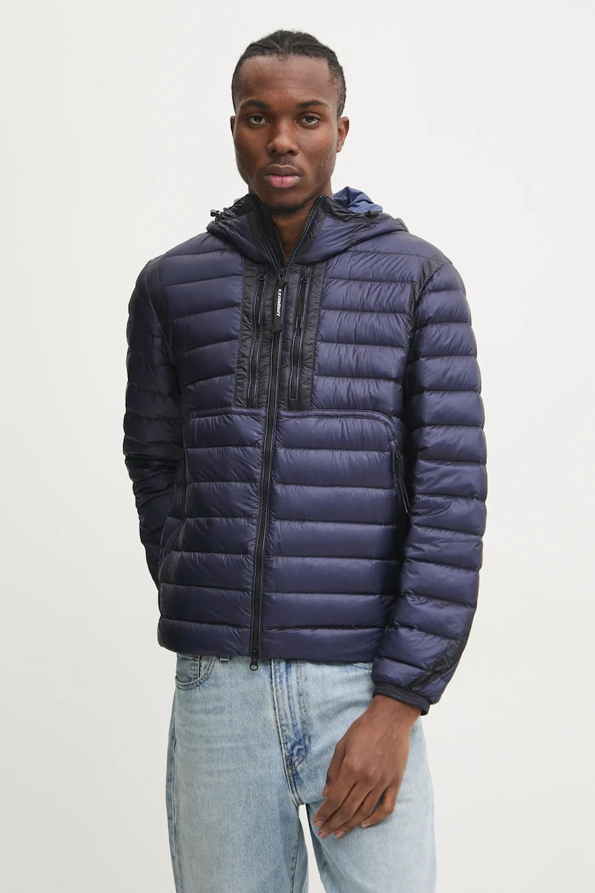 Pernata jakna C.P. Company za muškarce, boja: tamno plava, za prijelazno razdoblje, 17CMOW073A006099A