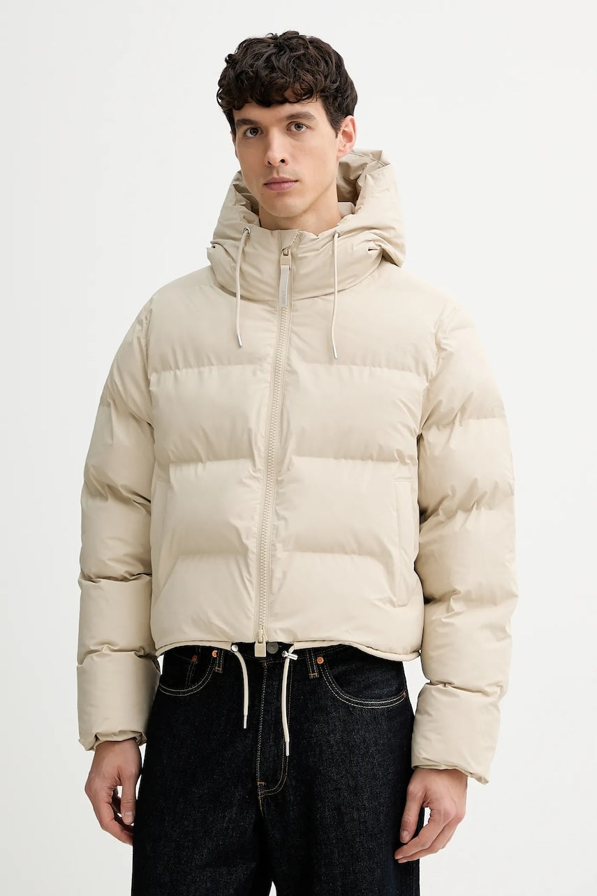 Jakna Rains Alta Short Puffer Jacket W3T3 bež barva, 15150.26