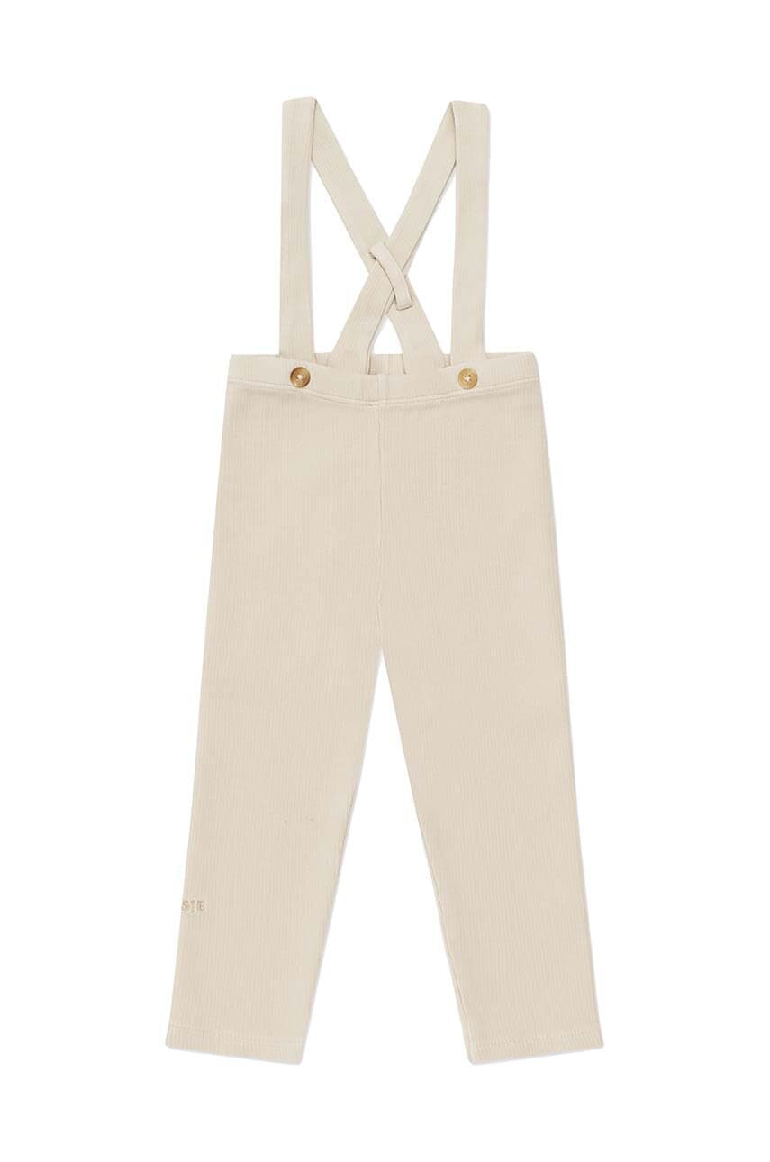 Tajice za bebe Donsje Deno Leggings boja: bež, bez uzorka, 3035100