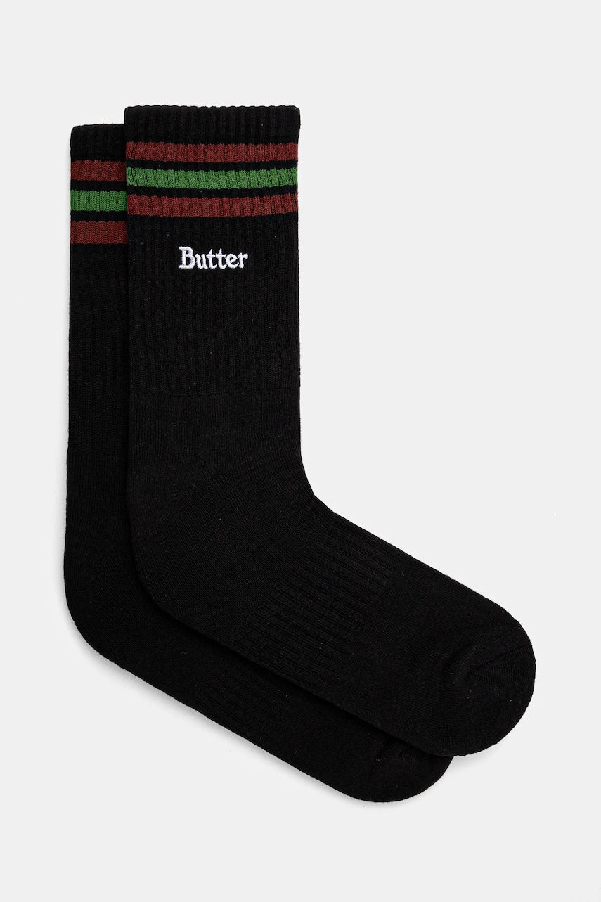 Nogavice Butter Goods Stripe Socks moške, črna barva, BG243912