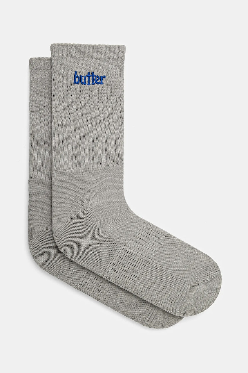 Nogavice Butter Goods Basic Socks moške, siva barva, BG243910