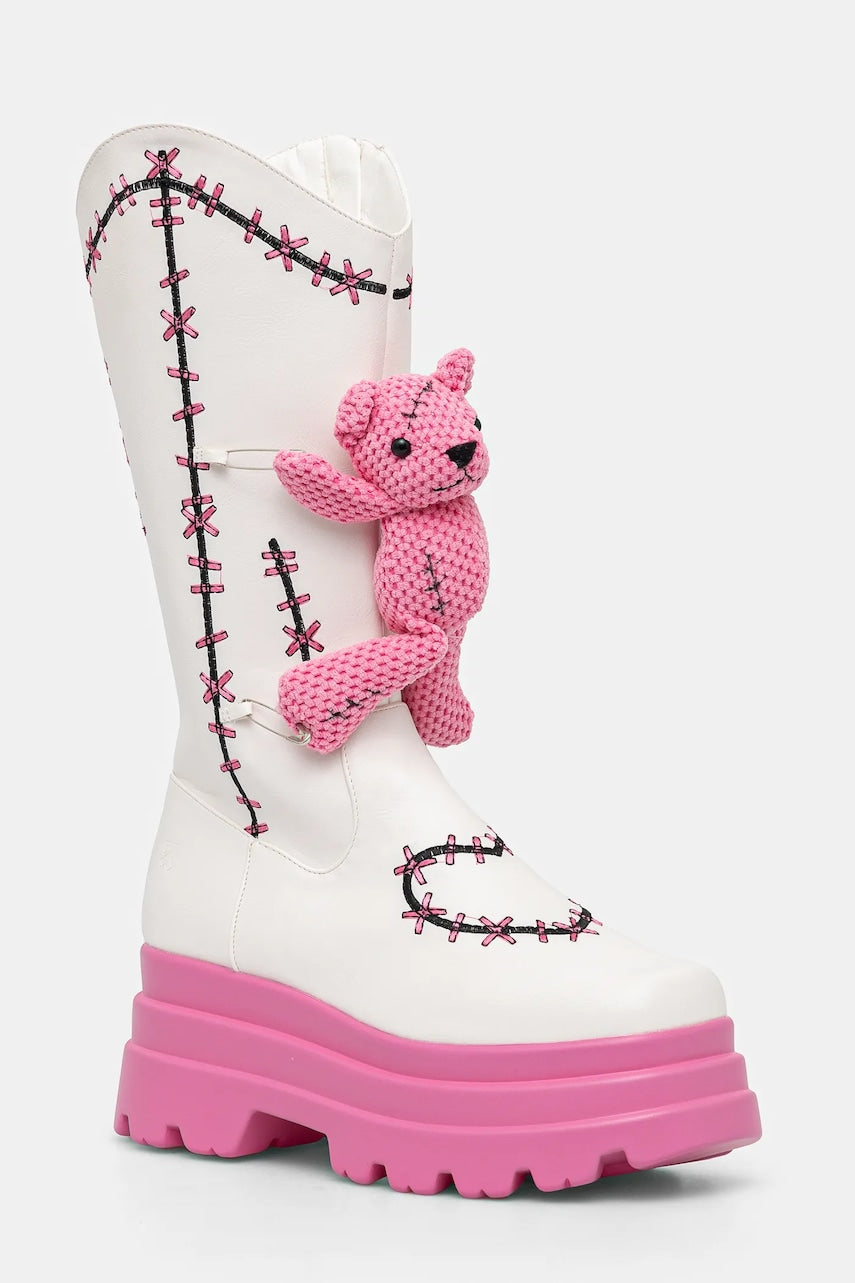 Čizme Koi Footwear za žene, boja: bijela, s platformom, sa srednje toplom podstavom, SWD-75