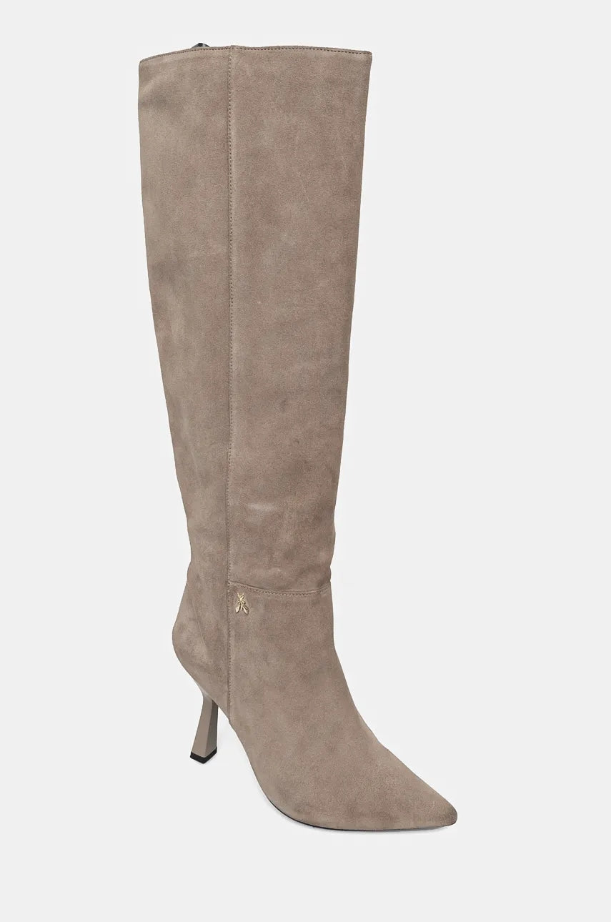 Čizme Patrizia Pepe za žene, boja: bež, s tankom potpeticom, 8Y0090 L033 S690