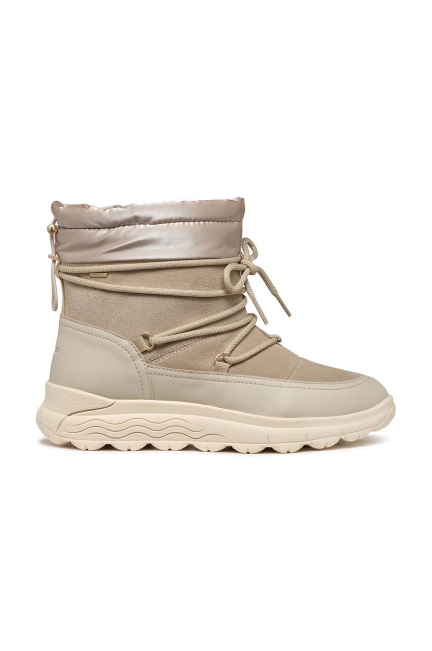 Čizme za snijeg Geox D SPHERICA 4X4 B ABX za žene, boja: bež, ravni potplat, s toplom podstavom, D4626A 08522 C6738