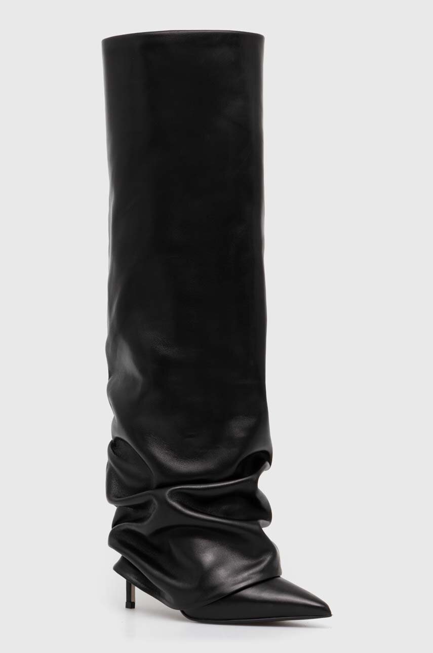 Kožne čizme Le Silla Stivale Andy za žene, boja: crna, s tankom potpeticom, 2030A100R1PPGLO001