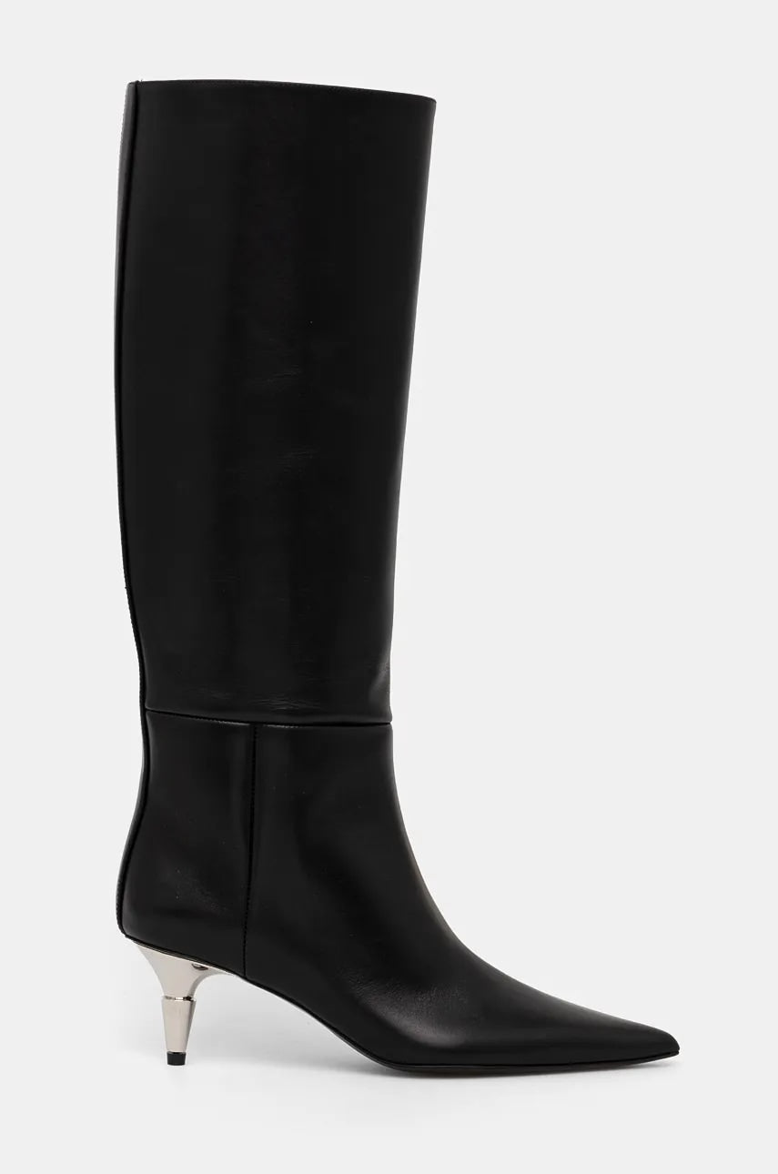 Kožne čizme Proenza Schouler Spike za žene, boja: crna, s tankom potpeticom, PS43071A