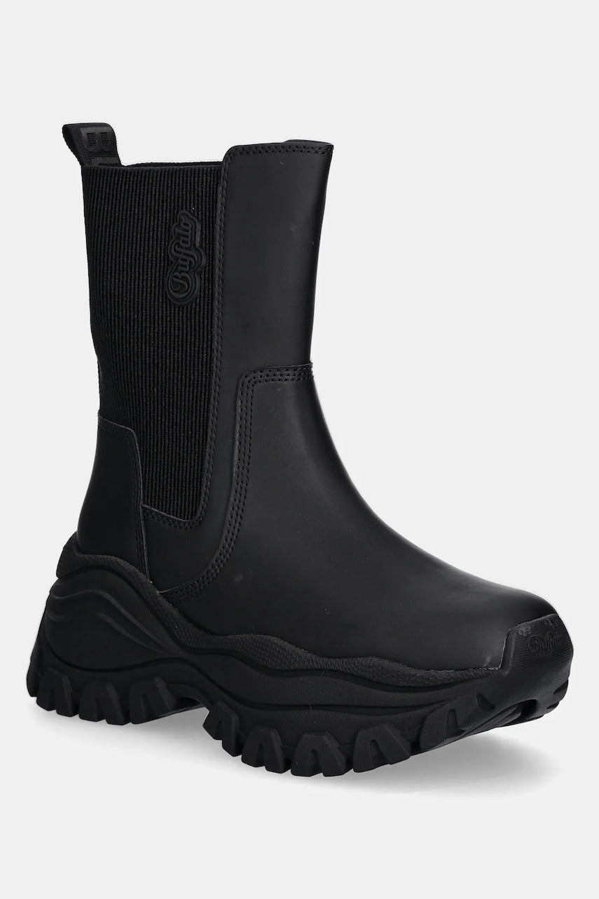 Gležnjače Buffalo Lola Chelsea za žene, boja: crna, s platformom, sa srednje toplom podstavom, 1220054-BLK