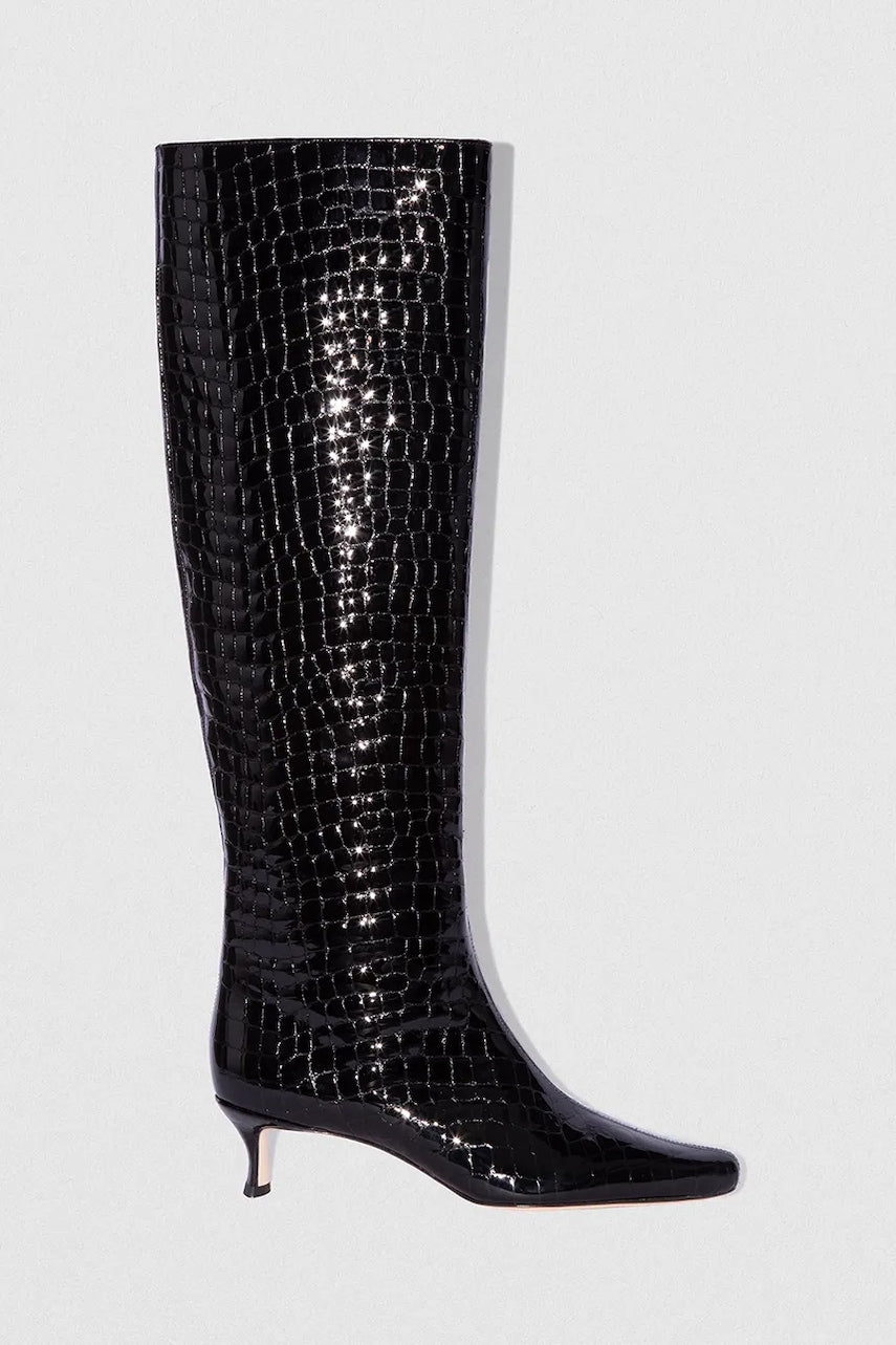 Kožne čizme By Far Stevie 42 za žene, boja: crna, s tankom potpeticom, MWFBO066CL033BK001PL